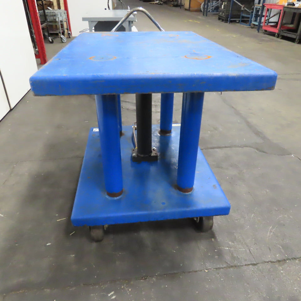 Vestil HT-60-2436 3 Ton 48" x 32" Foot Powered Lift Table Die Cart 37"-55" Lift