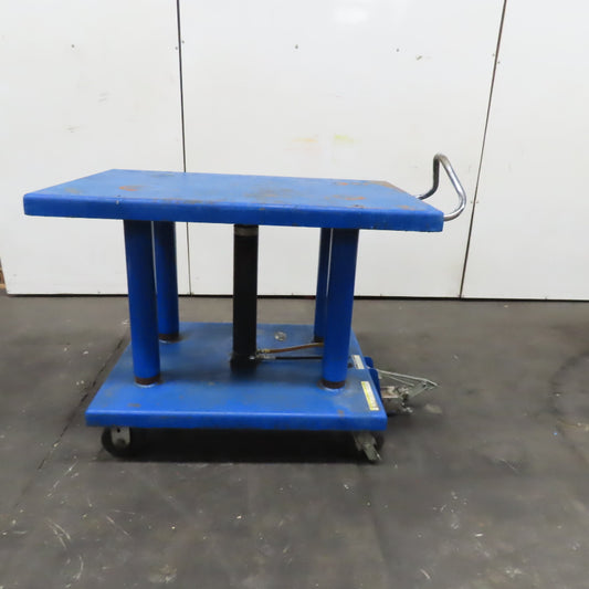 Vestil HT-60-2436 3 Ton 48" x 32" Foot Powered Lift Table Die Cart 37"-55" Lift