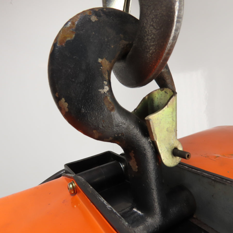 Hitachi 1F 1 Ton 2000LB Electric Chain Hoist 480V 3Ph 3m Lift 8.5m/min