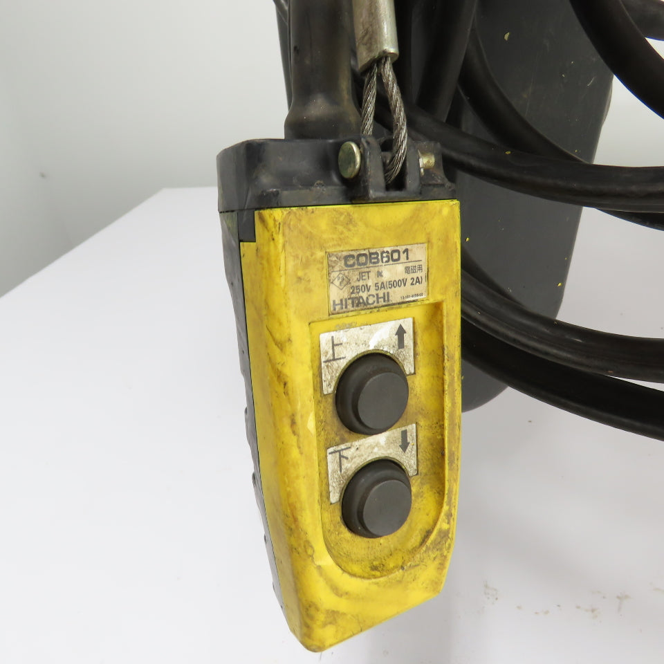 Hitachi 1F 1 Ton 2000LB Electric Chain Hoist 480V 3Ph 3m Lift 8.5m/min