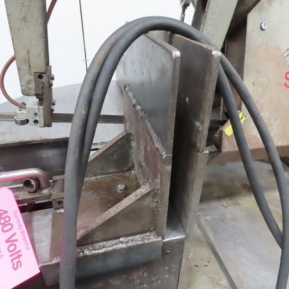 Wellsaw 1316 Swivel Head Miter Cut Band Saw 480V 3Ph W/ In/Out Feed Conveyors