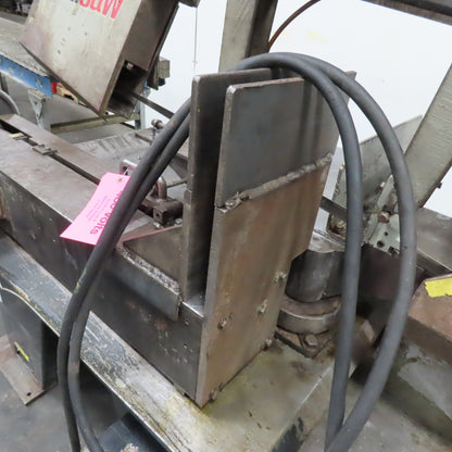 Wellsaw 1316 Swivel Head Miter Cut Band Saw 480V 3Ph W/ In/Out Feed Conveyors