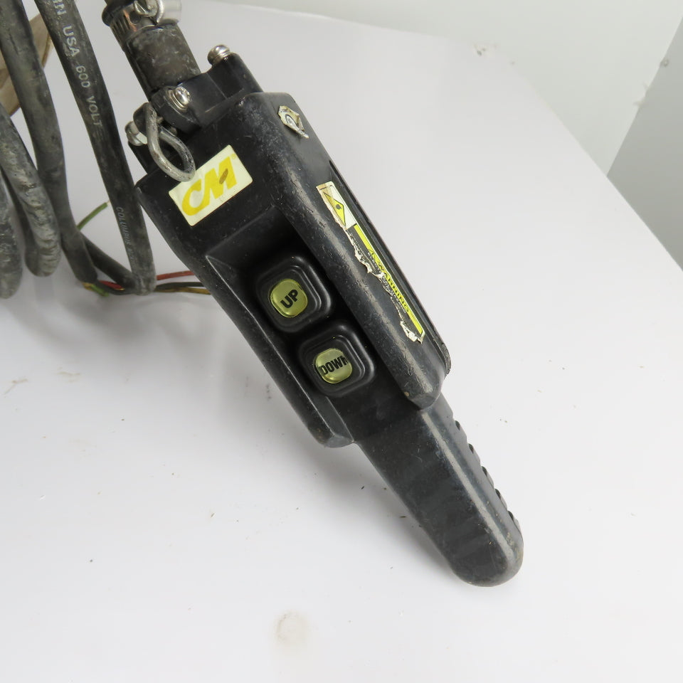 CM Lodestar B-2 1/4 Ton Electric Chain Hoist 480V 3Ph 10' Lift 5/16FPM 2-Speed