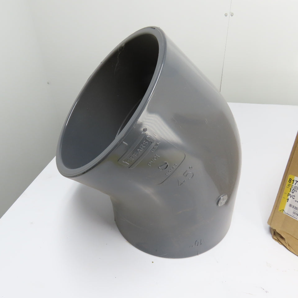 Spears 817-100 10" PVC Schedule 80 45° Elbow Pipe Fitting NEW