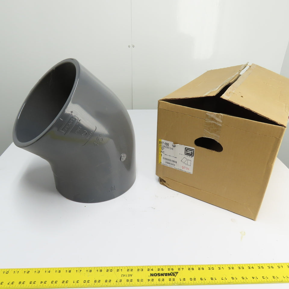 Spears 817-100 10" PVC Schedule 80 45° Elbow Pipe Fitting NEW