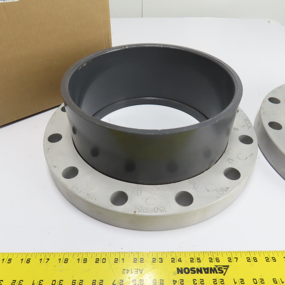 Spears 854-100 Van Stone Flange Socket Class 150 10" PVC Lot of 2