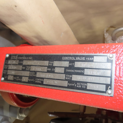 Leslie Circor D Series 6" Linear Globe Valve W/ Pneumatic Actuator 900 Class