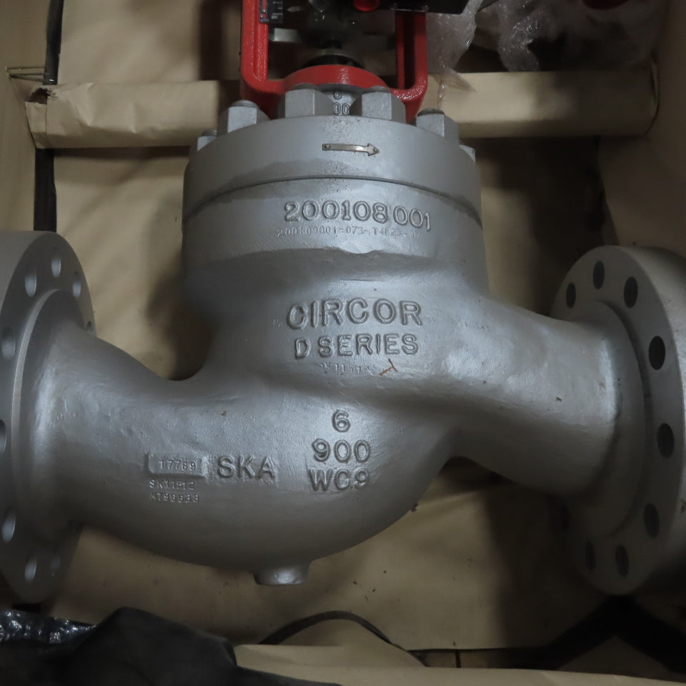Leslie Circor D Series 6" Linear Globe Valve W/ Pneumatic Actuator 900 Class