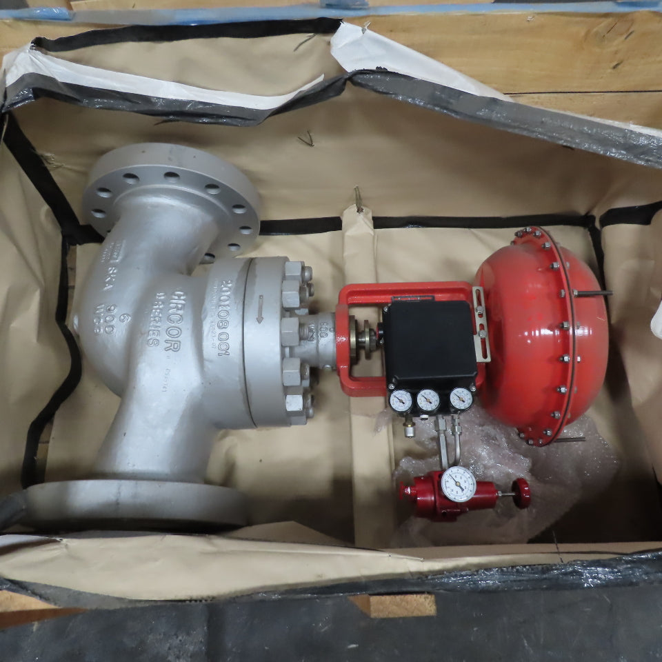 Leslie Circor D Series 6" Linear Globe Valve W/ Pneumatic Actuator 900 Class