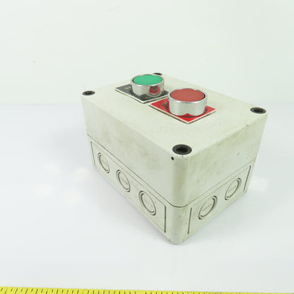 Start / Abort 2-Button Industrial Pushbutton Control Station