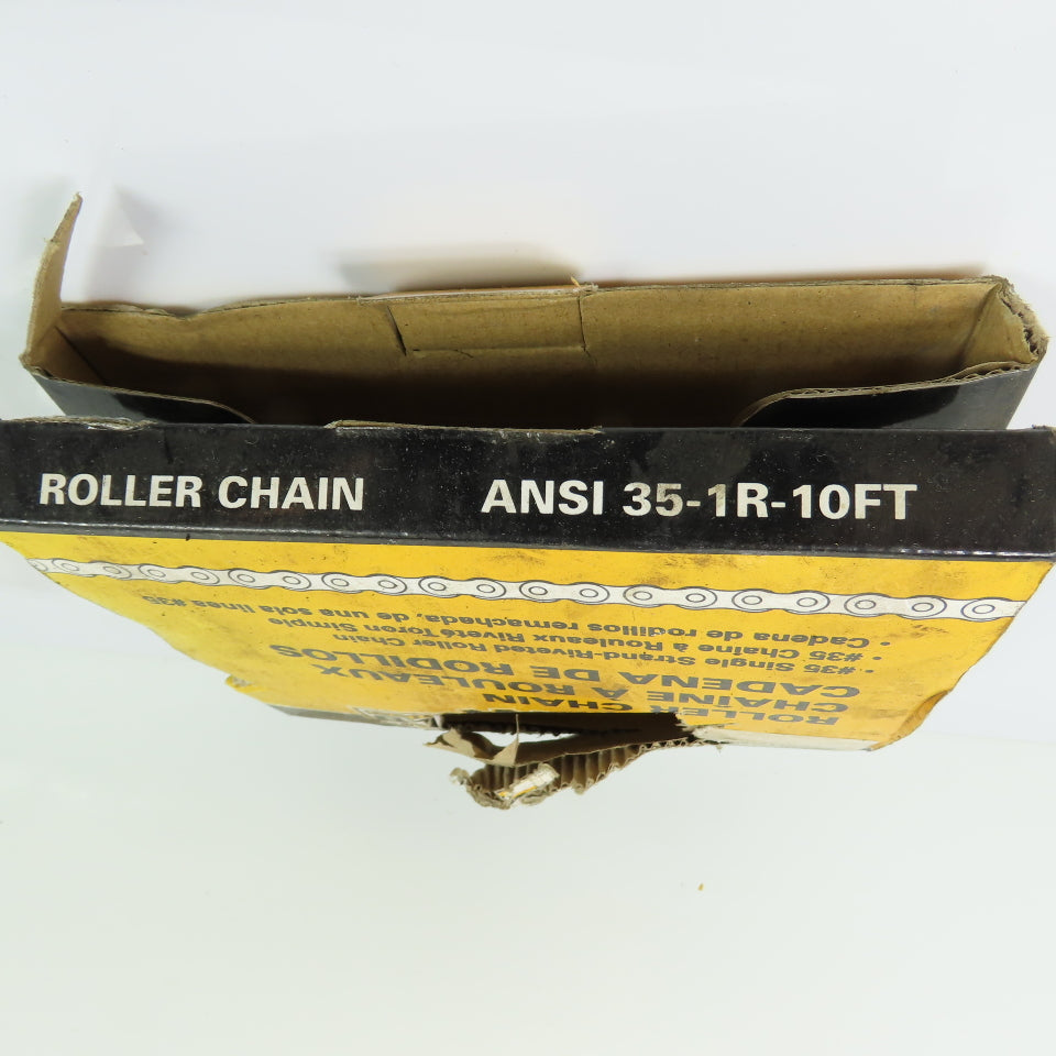 35-1R-10FT ANSI #35 Single Strand Riveted Roller Chain 10ft