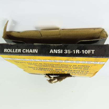 35-1R-10FT ANSI #35 Single Strand Riveted Roller Chain 10ft