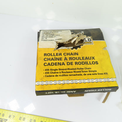 35-1R-10FT ANSI #35 Single Strand Riveted Roller Chain 10ft