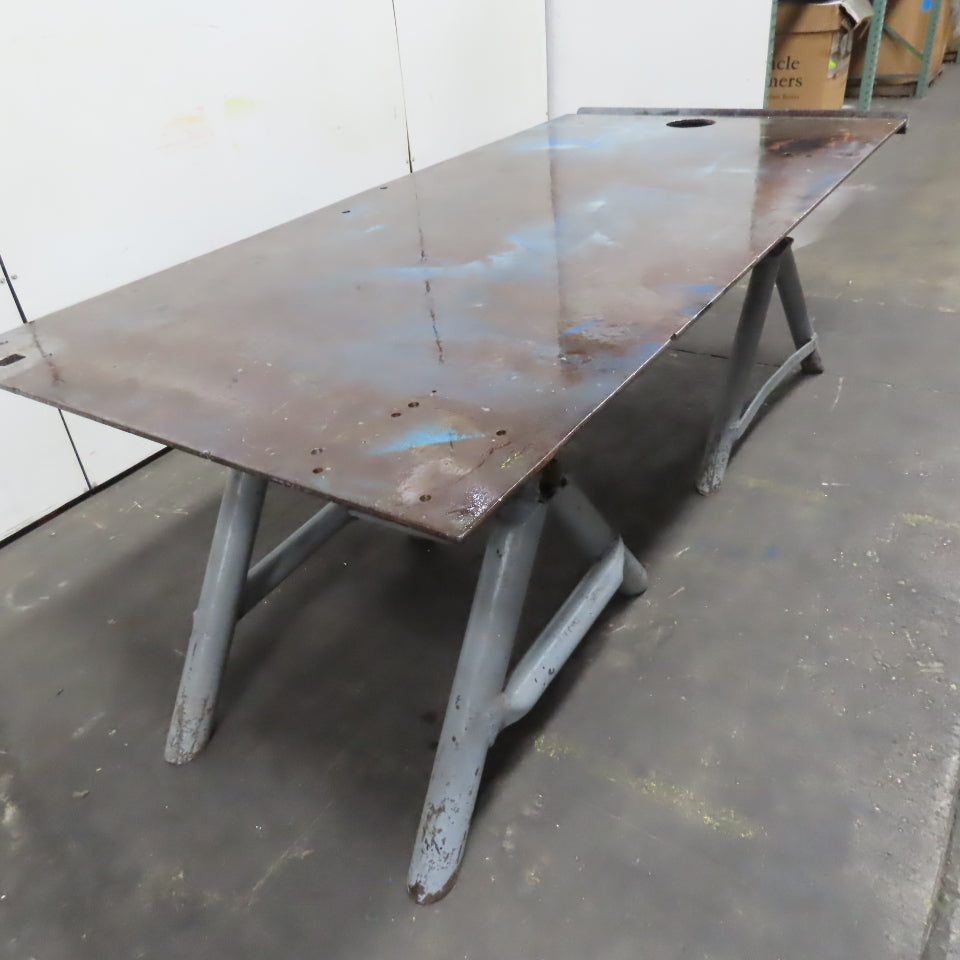 48" x 96" Custom Made Heavy Steel Welding Table Work Bench 35" Tall