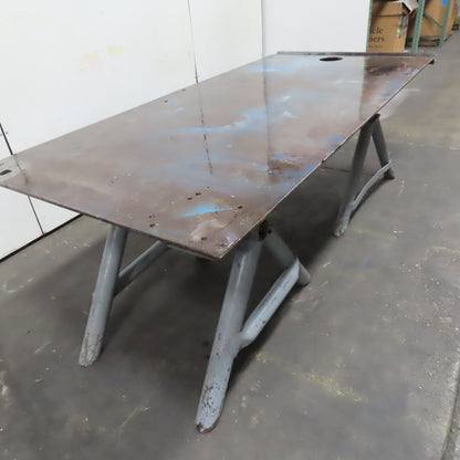 48" x 96" Custom Made Heavy Steel Welding Table Work Bench 35" Tall