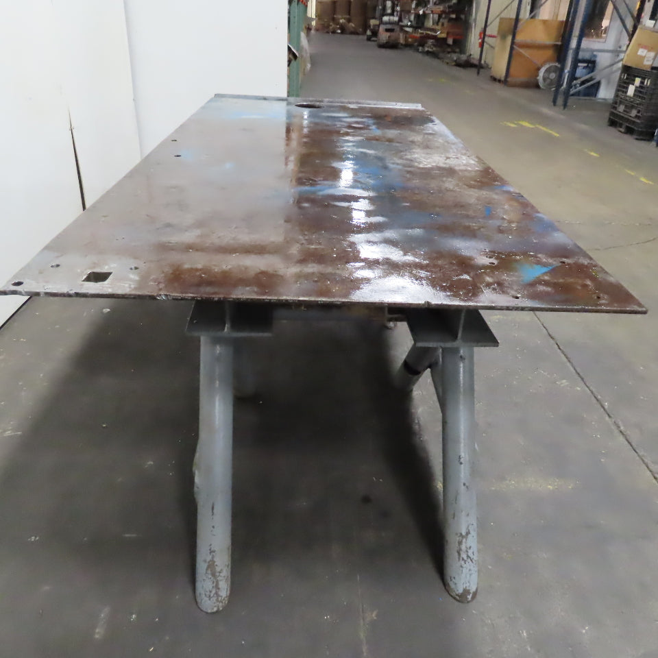 48" x 96" Custom Made Heavy Steel Welding Table Work Bench 35" Tall