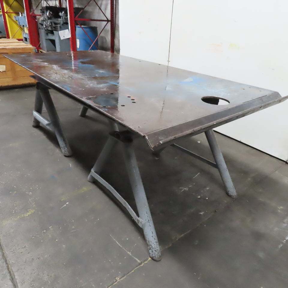 48" x 96" Custom Made Heavy Steel Welding Table Work Bench 35" Tall