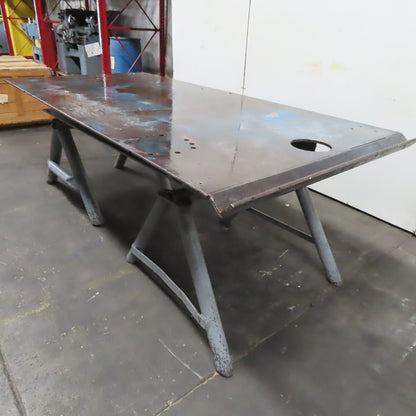 48" x 96" Custom Made Heavy Steel Welding Table Work Bench 35" Tall