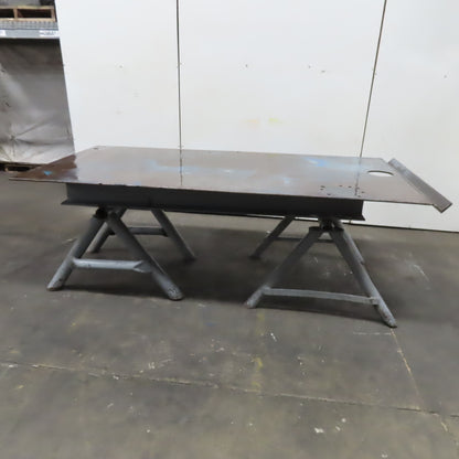 48" x 96" Custom Made Heavy Steel Welding Table Work Bench 35" Tall