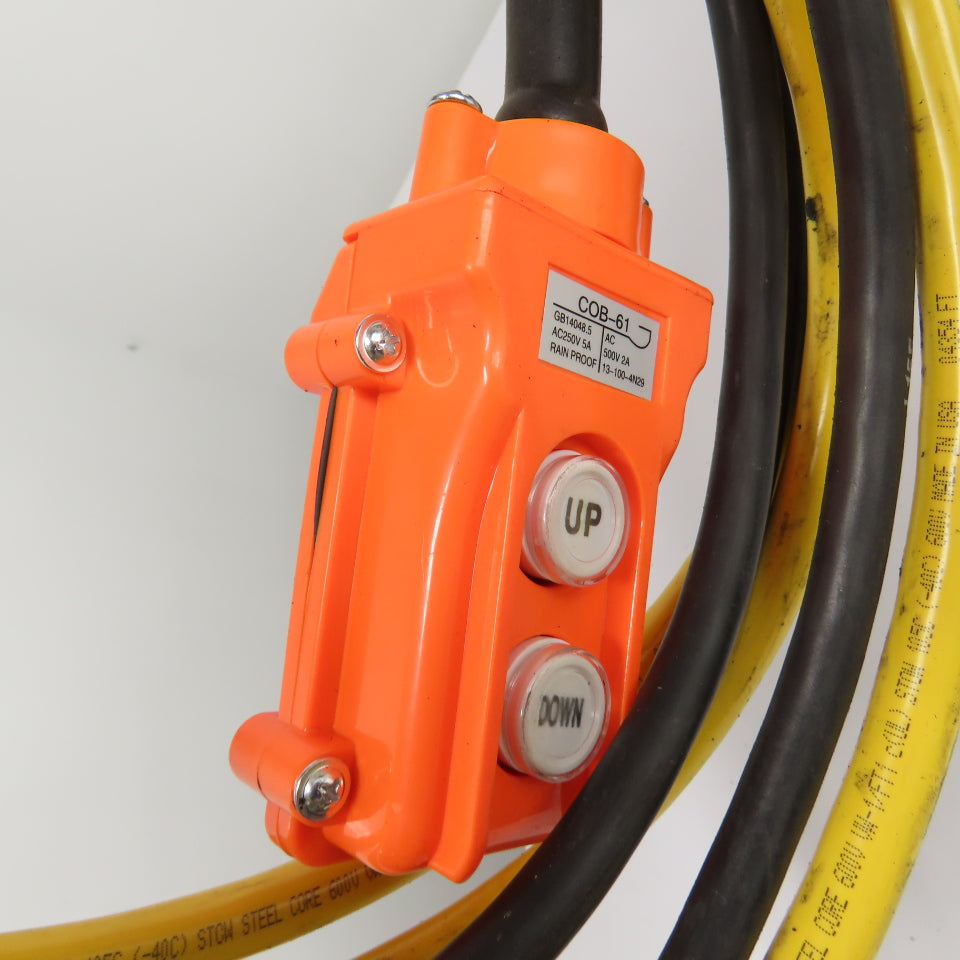 CM Lodestar Model L 1Ton 2000LB Electric Chain Hoist 20' Lift 16FPM 3Ph 230/460V