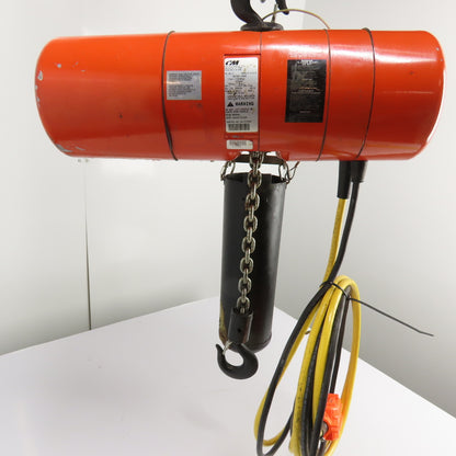 CM Lodestar Model L 1Ton 2000LB Electric Chain Hoist 20' Lift 16FPM 3Ph 230/460V