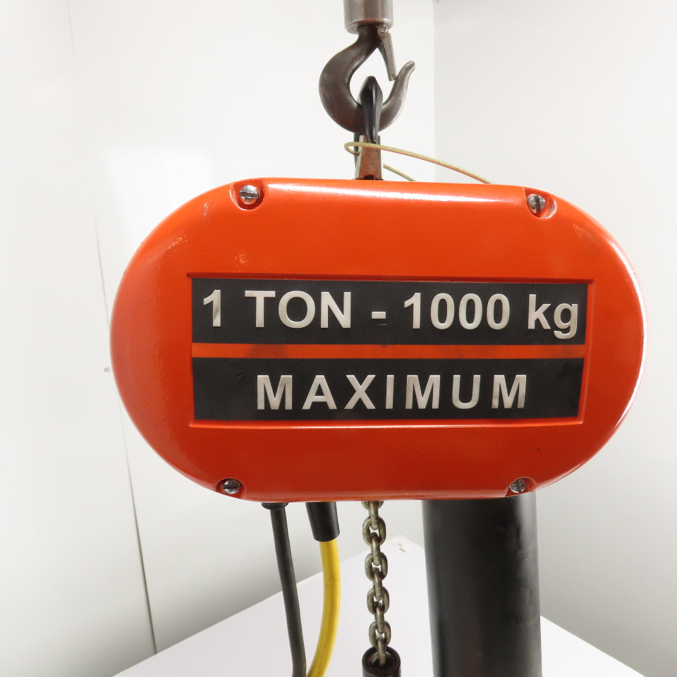 CM Lodestar Model L 1Ton 2000LB Electric Chain Hoist 20' Lift 16FPM 3Ph 230/460V