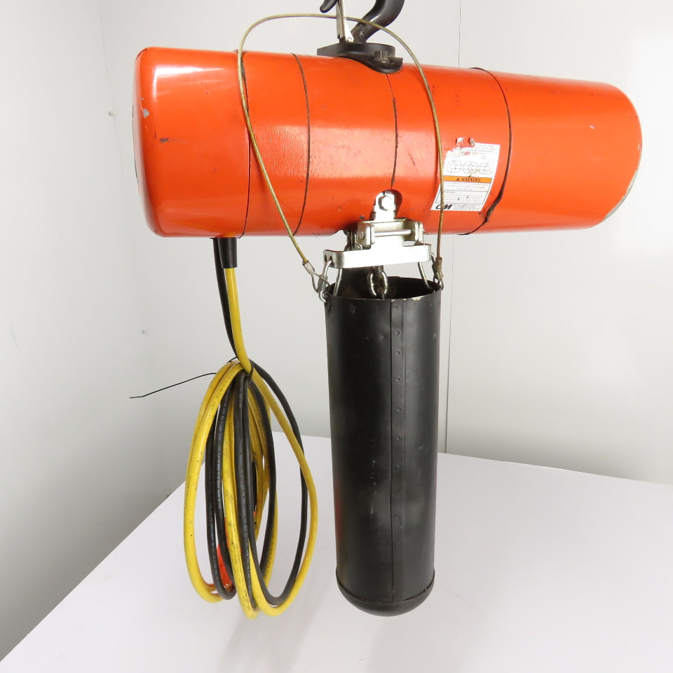 CM Lodestar Model L 1Ton 2000LB Electric Chain Hoist 20' Lift 16FPM 3Ph 230/460V