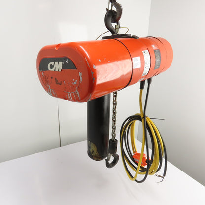 CM Lodestar Model L 1Ton 2000LB Electric Chain Hoist 20' Lift 16FPM 3Ph 230/460V