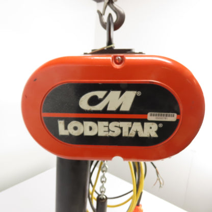 CM Lodestar Model L 1Ton 2000LB Electric Chain Hoist 20' Lift 16FPM 3Ph 230/460V