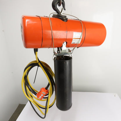CM Lodestar Model L 1Ton 2000LB Electric Chain Hoist 20' Lift 16FPM 3Ph 230/460V