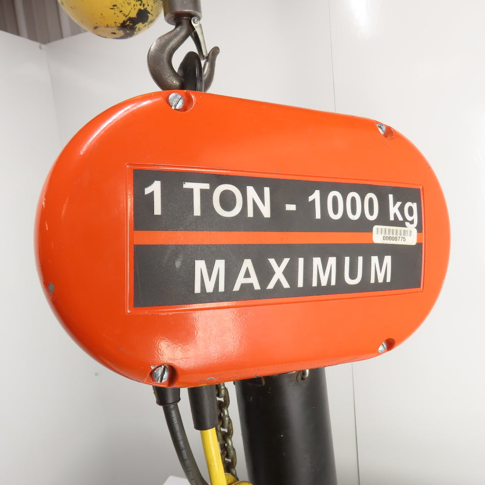 CM Lodestar Model L 1Ton 2000LB Electric Chain Hoist 20' Lift 16FPM 3Ph 230/460V