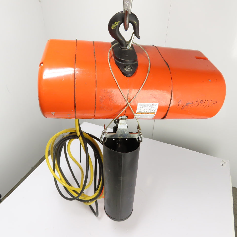 CM Lodestar Model L 1Ton 2000LB Electric Chain Hoist 20' Lift 16FPM 3Ph 230/460V