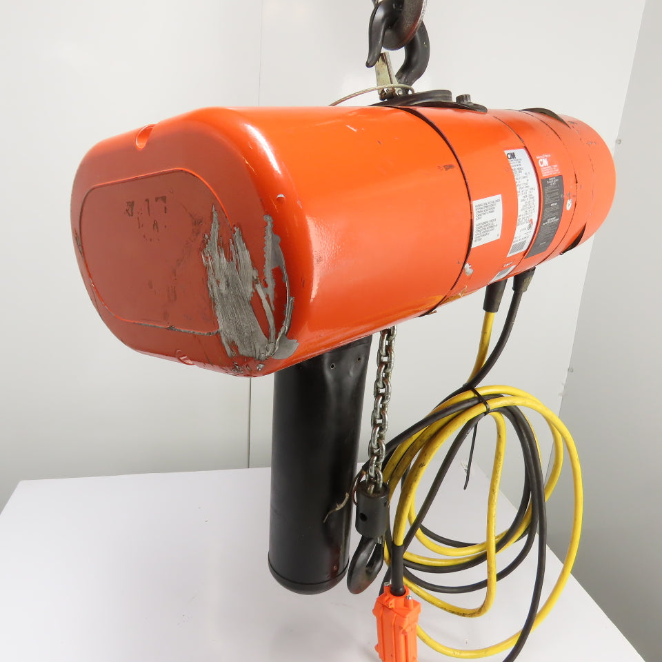 CM Lodestar Model L 1Ton 2000LB Electric Chain Hoist 20' Lift 16FPM 3Ph 230/460V