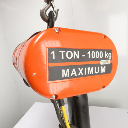 CM Lodestar Model L 1Ton 2000LB Electric Chain Hoist 20' Lift 16FPM 3Ph 230/460V