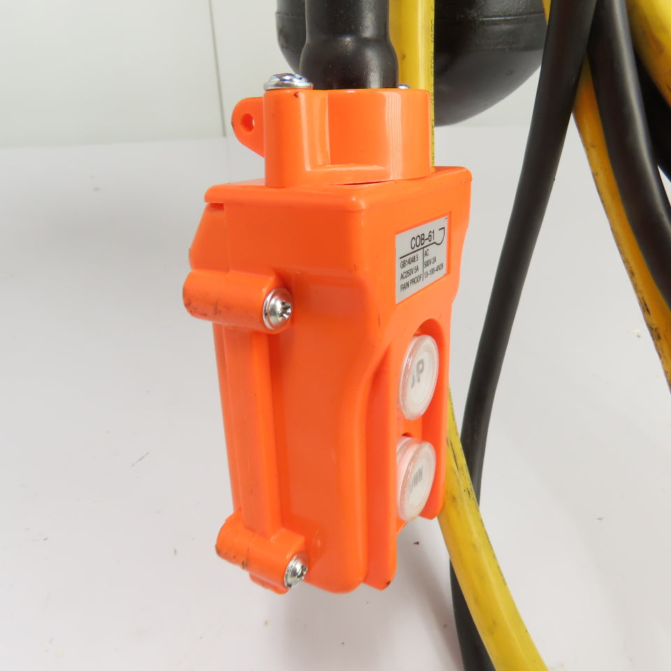 CM Lodestar Model L 1Ton 2000LB Electric Chain Hoist 20' Lift 16FPM 3Ph 230/460V