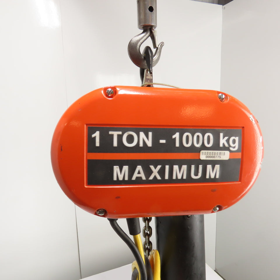 CM Lodestar Model L 1Ton 2000LB Electric Chain Hoist 20' Lift 16FPM 3Ph 230/460V