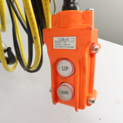 CM Lodestar Model L 1Ton 2000LB Electric Chain Hoist 20' Lift 16FPM 3Ph 230/460V