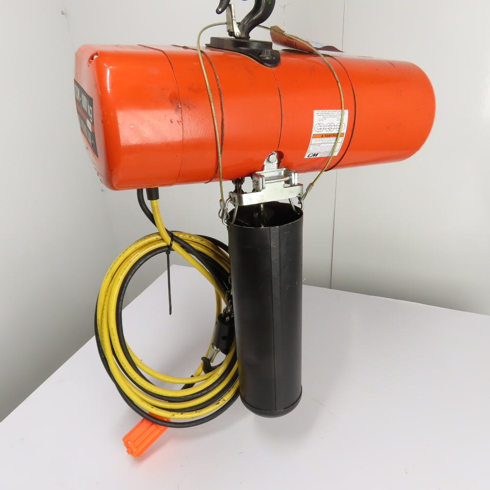 CM Lodestar Model L 1Ton 2000LB Electric Chain Hoist 20' Lift 16FPM 3Ph 230/460V