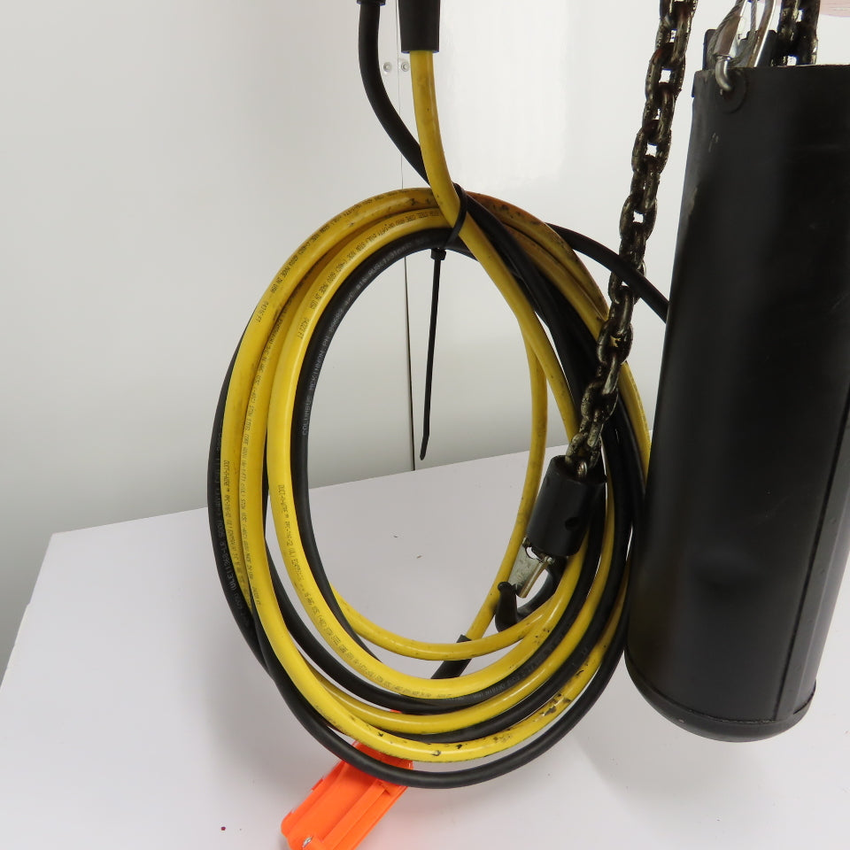 CM Lodestar Model L 1Ton 2000LB Electric Chain Hoist 20' Lift 16FPM 3Ph 230/460V