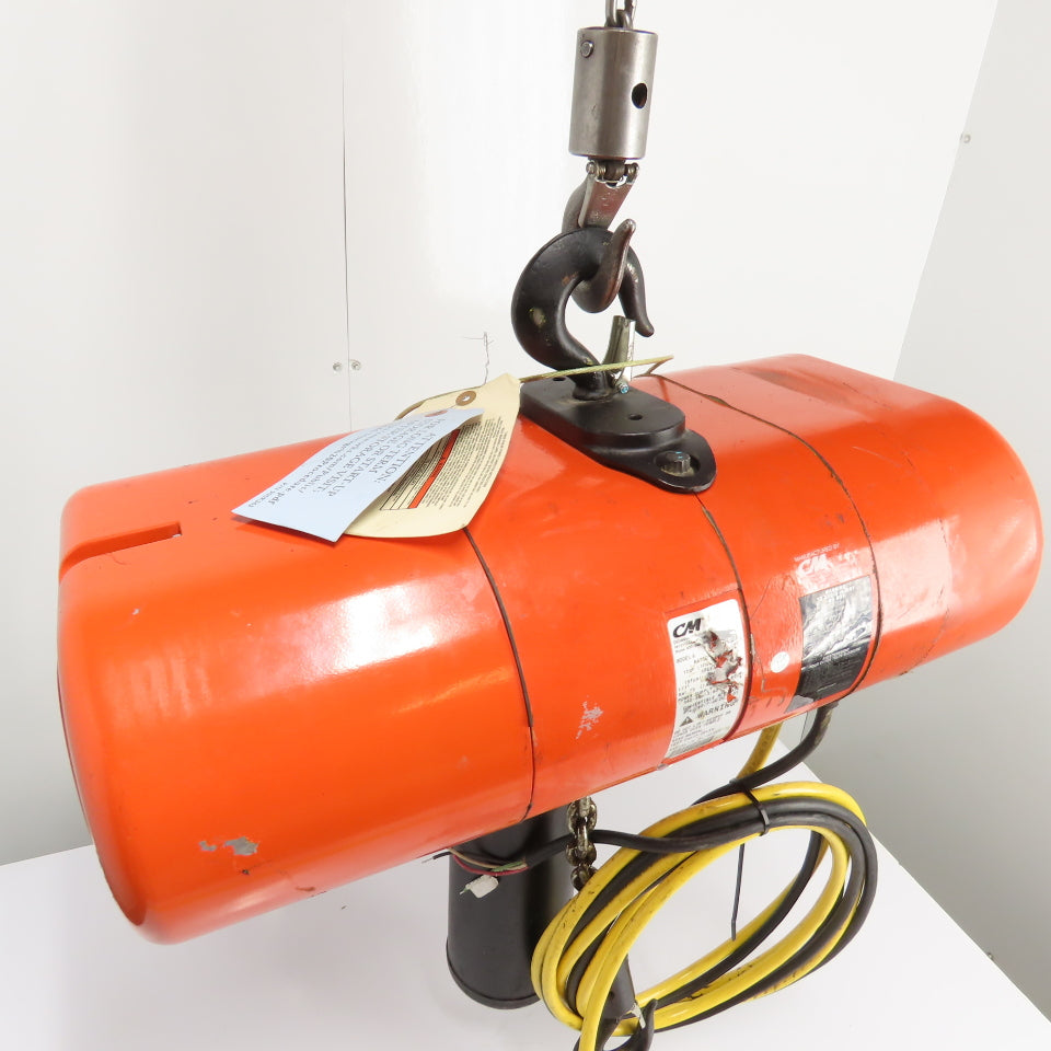 CM Lodestar Model L 1Ton 2000LB Electric Chain Hoist 20' Lift 16FPM 3Ph 230/460V