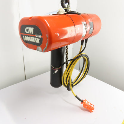 CM Lodestar Model L 1Ton 2000LB Electric Chain Hoist 20' Lift 16FPM 3Ph 230/460V