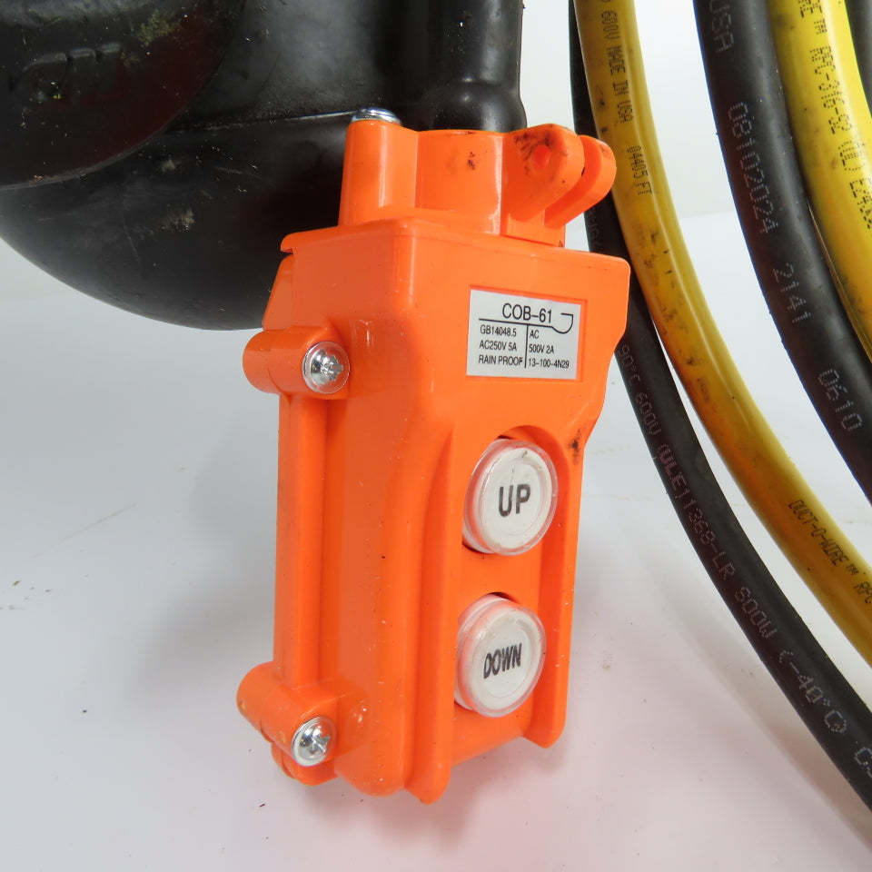 CM Lodestar Model L 1Ton 2000LB Electric Chain Hoist 20' Lift 16FPM 3Ph 230/460V