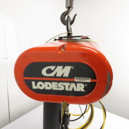 CM Lodestar Model L 1Ton 2000LB Electric Chain Hoist 20' Lift 16FPM 3Ph 230/460V