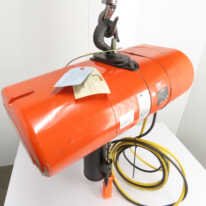 CM Lodestar Model L 1Ton 2000LB Electric Chain Hoist 20' Lift 16FPM 3Ph 230/460V