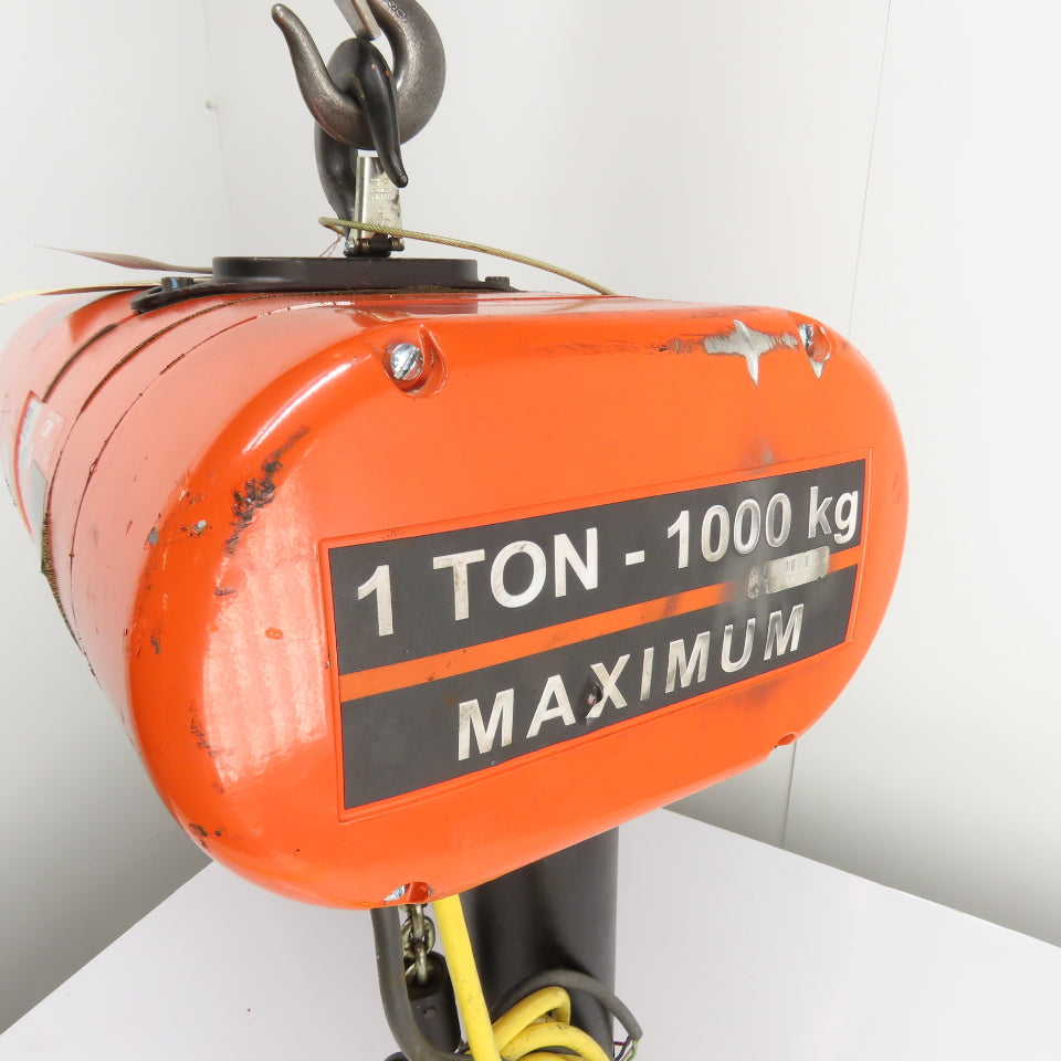 CM Lodestar Model L 1Ton 2000LB Electric Chain Hoist 20' Lift 16FPM 3Ph 230/460V