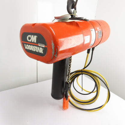 CM Lodestar Model L 1Ton 2000LB Electric Chain Hoist 20' Lift 16FPM 3Ph 230/460V