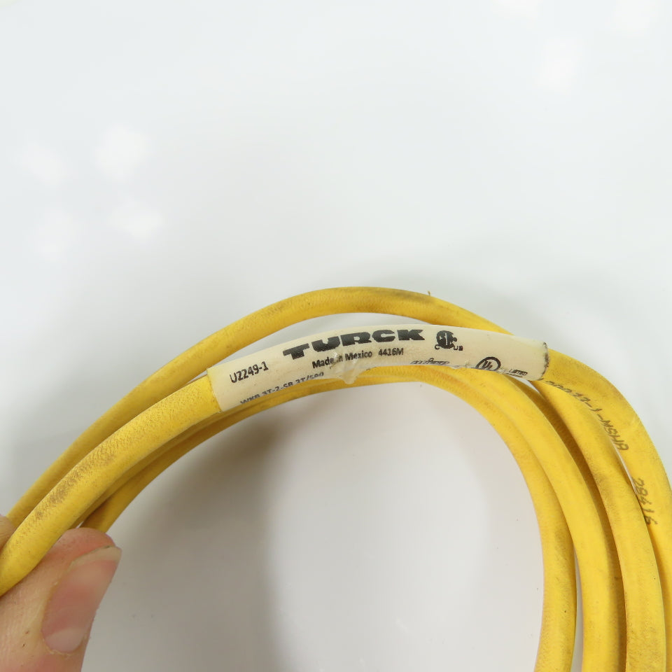 Turck U2249-1 WKB 3T-2-SB 3T/S90 3-Wire M12 Cordset Cable 90-Degree to Straight