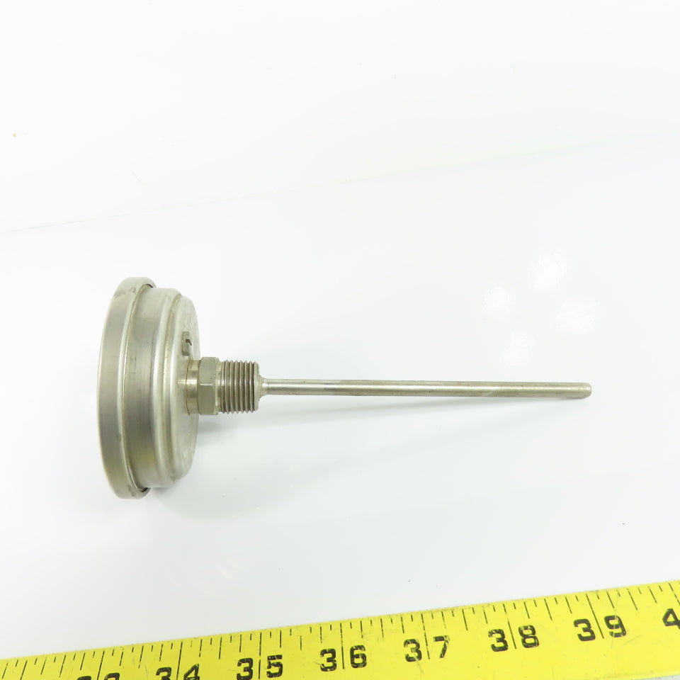 Trend CR3204D Bimetal Dial Thermometer 0-200°F 3" Face 6" Stem 1/2" NPT