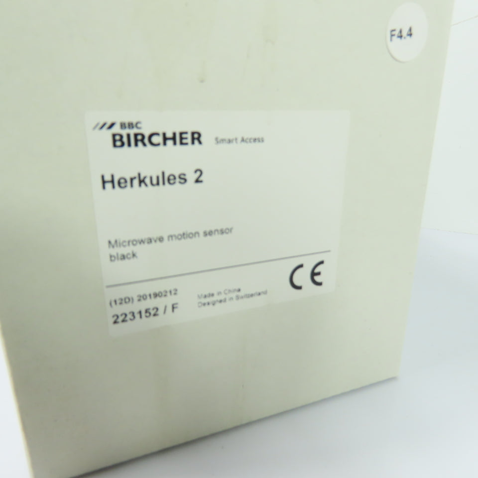 Bircher 223152/F Herkules 2 Microwave Motion Sensor 10-28VAC 12-36VDC Black