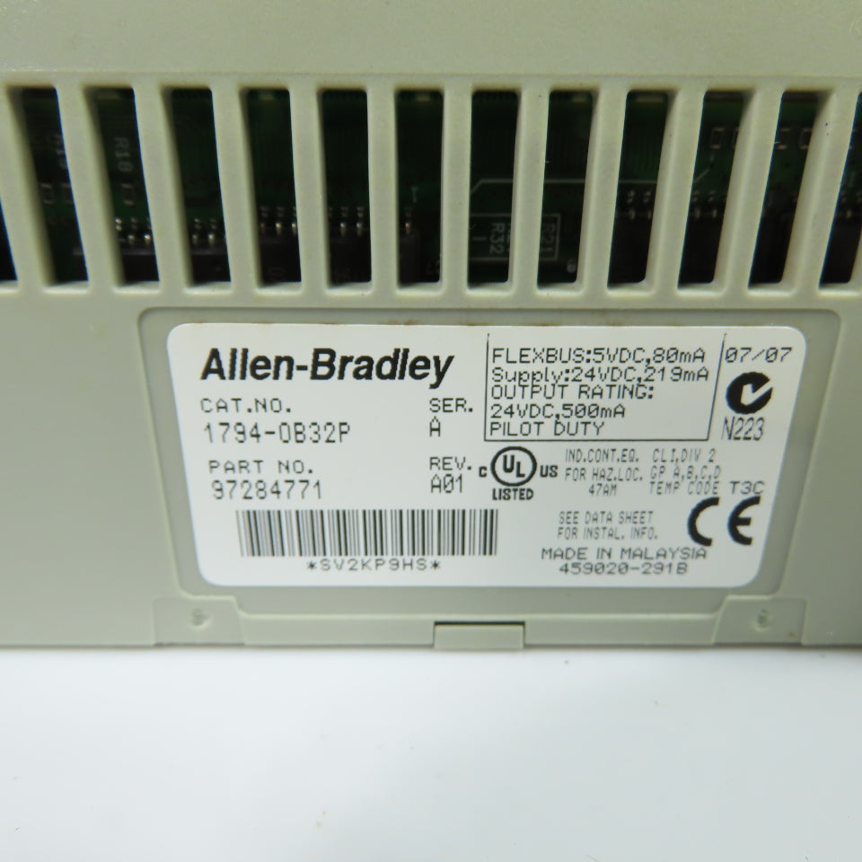 Allen-Bradley 1794-OB32P Flex I/O 32-Point 24VDC Output Module W/1794-TB32 Base